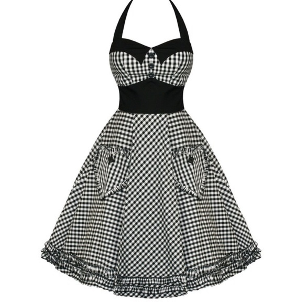 Hell Bunny Vixen Gingham Dress-M